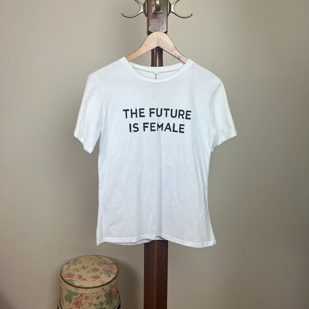 FUTURE IS FEMALE WHITE T SHIRT